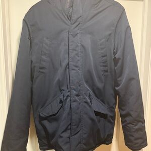 Abercrombie Kids Navy Jacket with Red Plaid Lining